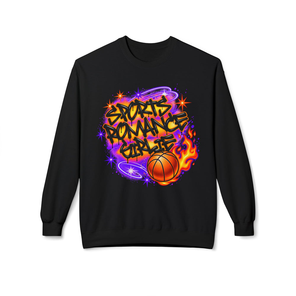 Crewneck Sweatshirt — Graffiti Basketball Design (Hoops Heat)