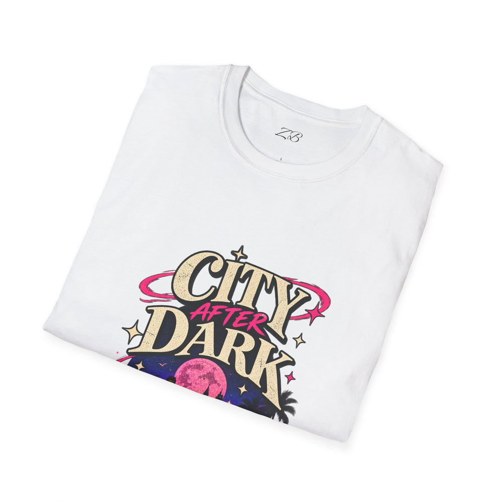 City After Dark Neon Skyline T-Shirt