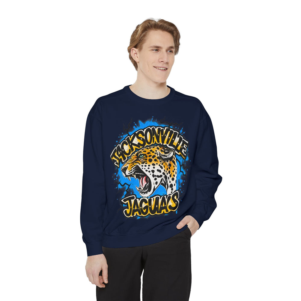 Jaguar Vintage Logo Sweatshirt — Retro Animal Graphic Crewneck