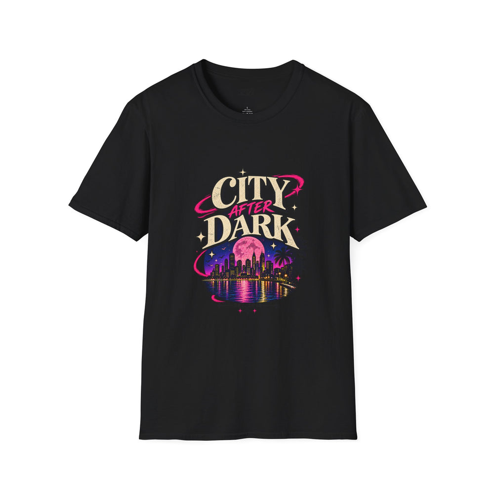 City After Dark Neon Skyline T-Shirt