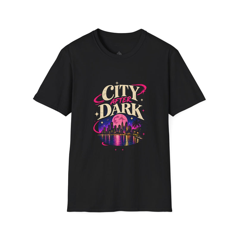 City After Dark Neon Skyline T-Shirt