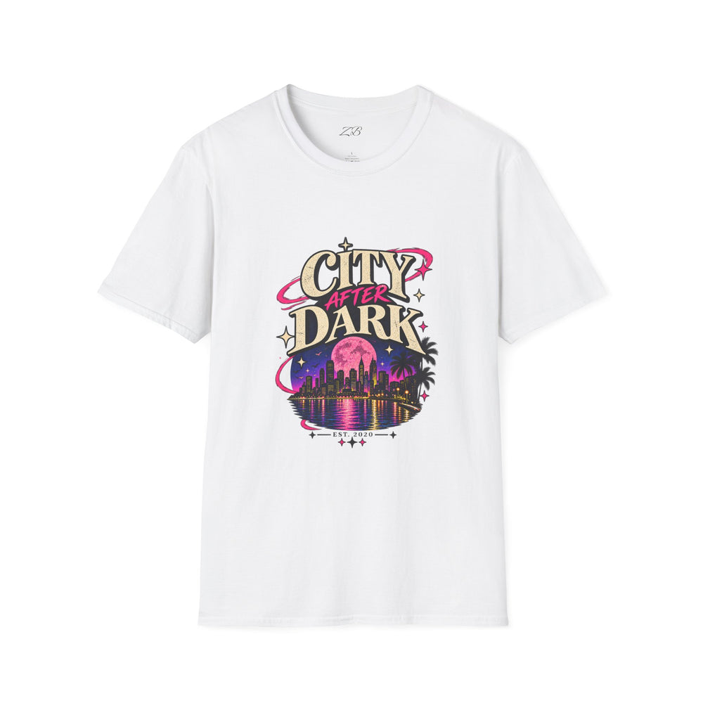 City After Dark Neon Skyline T-Shirt