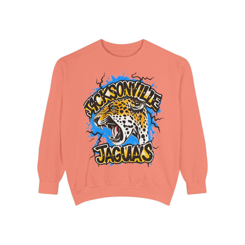 Jaguar Vintage Logo Sweatshirt — Retro Animal Graphic Crewneck