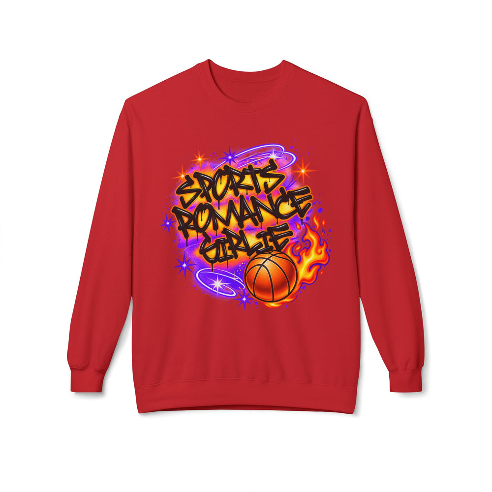 Crewneck Sweatshirt — Graffiti Basketball Design (Hoops Heat)