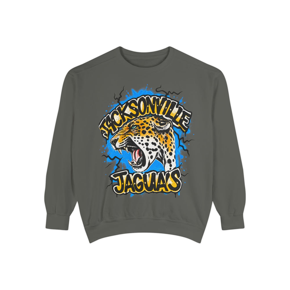 Jaguar Vintage Logo Sweatshirt — Retro Animal Graphic Crewneck