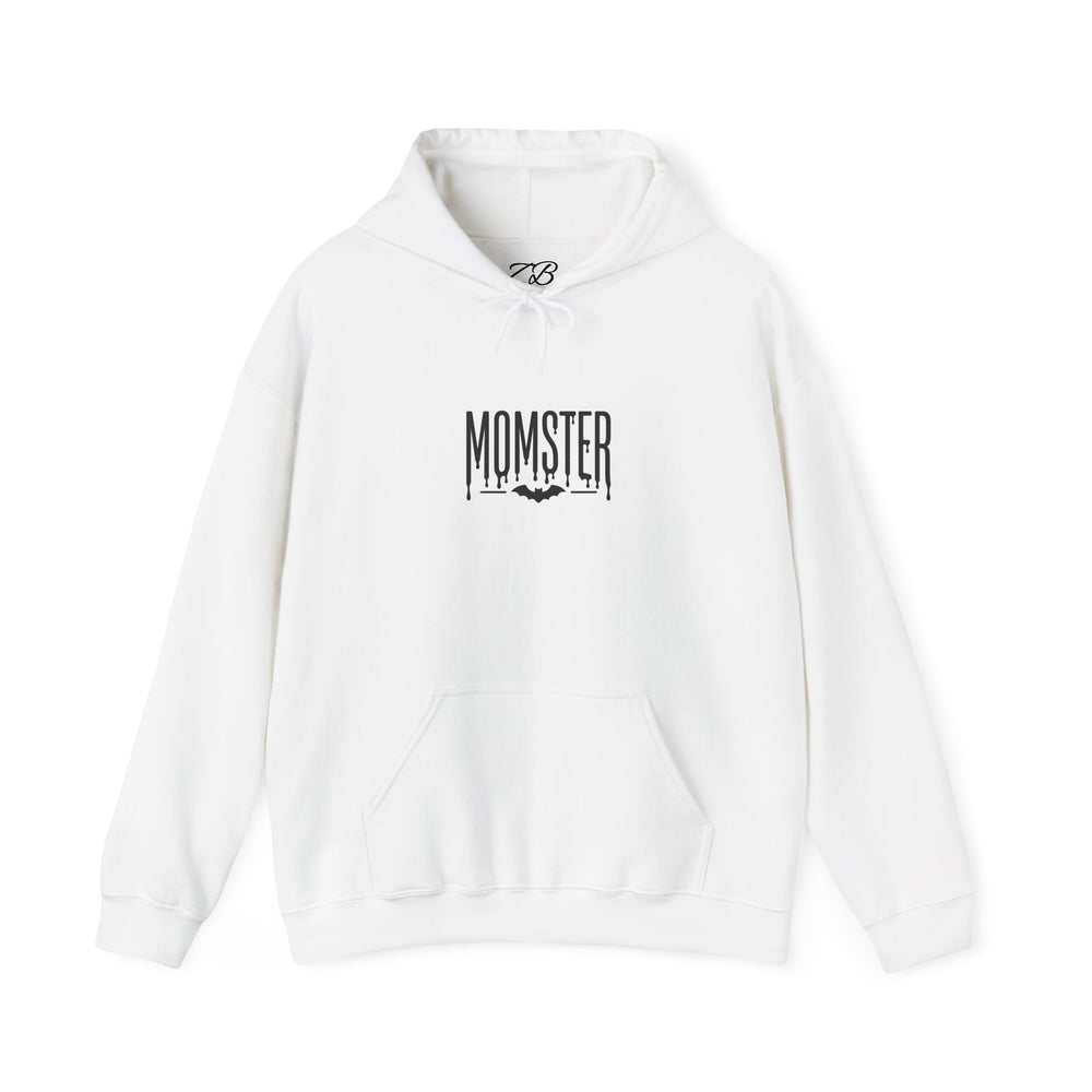 Momster Gothic Lettering Hoodie | Halloween Mom, Bat Graphic