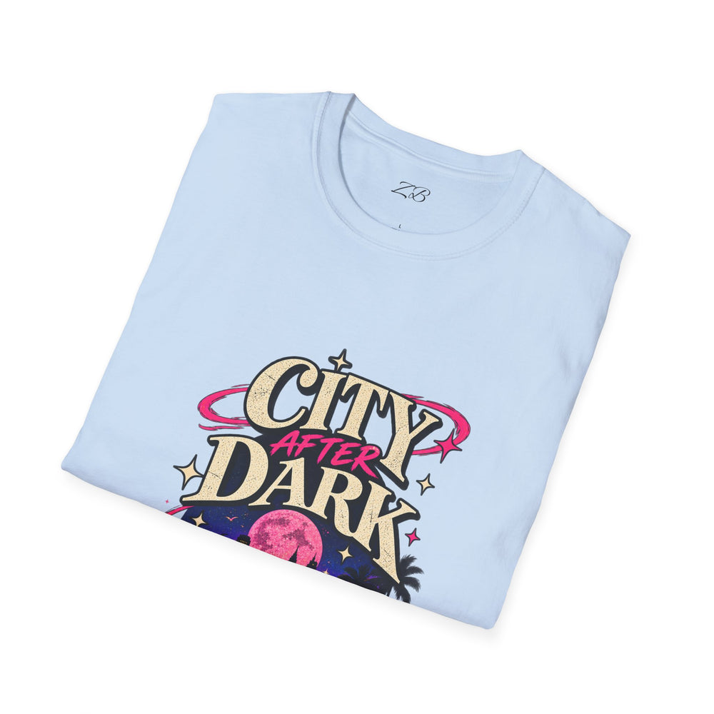 City After Dark Neon Skyline T-Shirt
