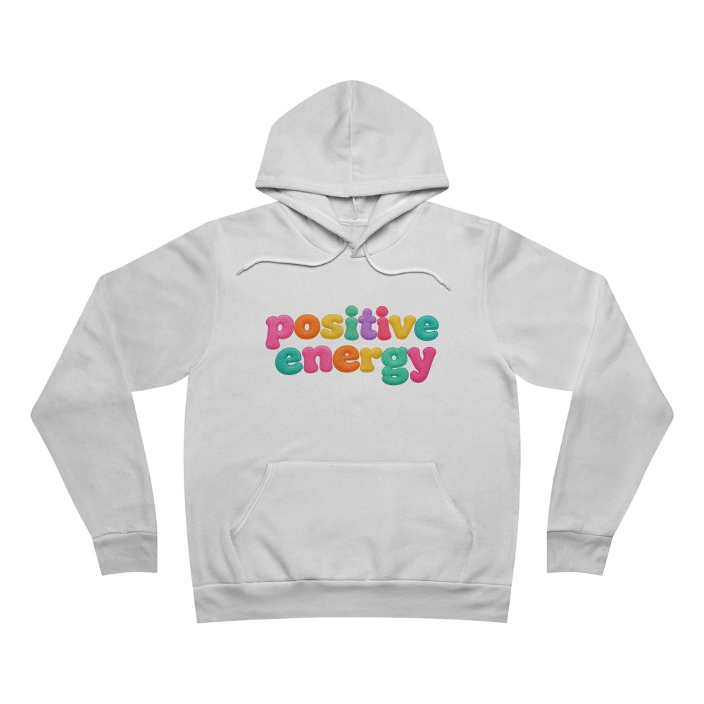 Positive Energy Hoodie — Colorful Retro Bubble Letter Pullover