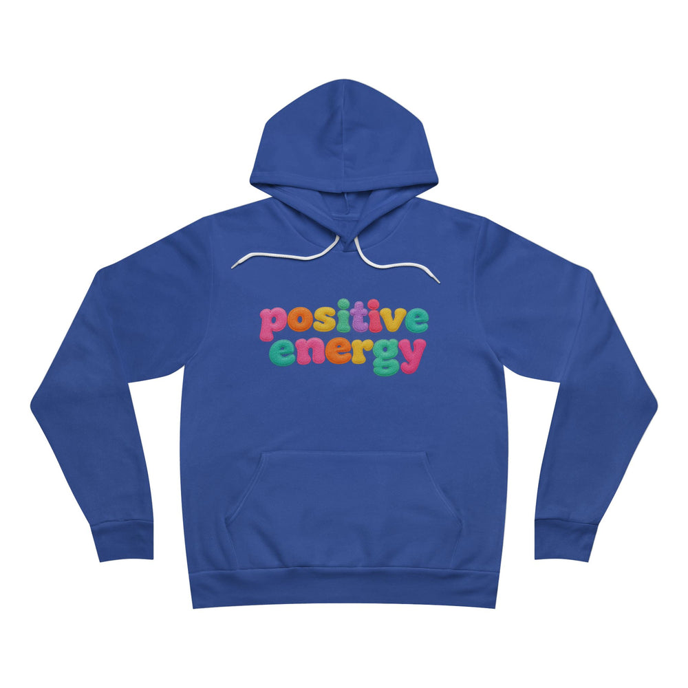 Positive Energy Hoodie — Colorful Retro Bubble Letter Pullover