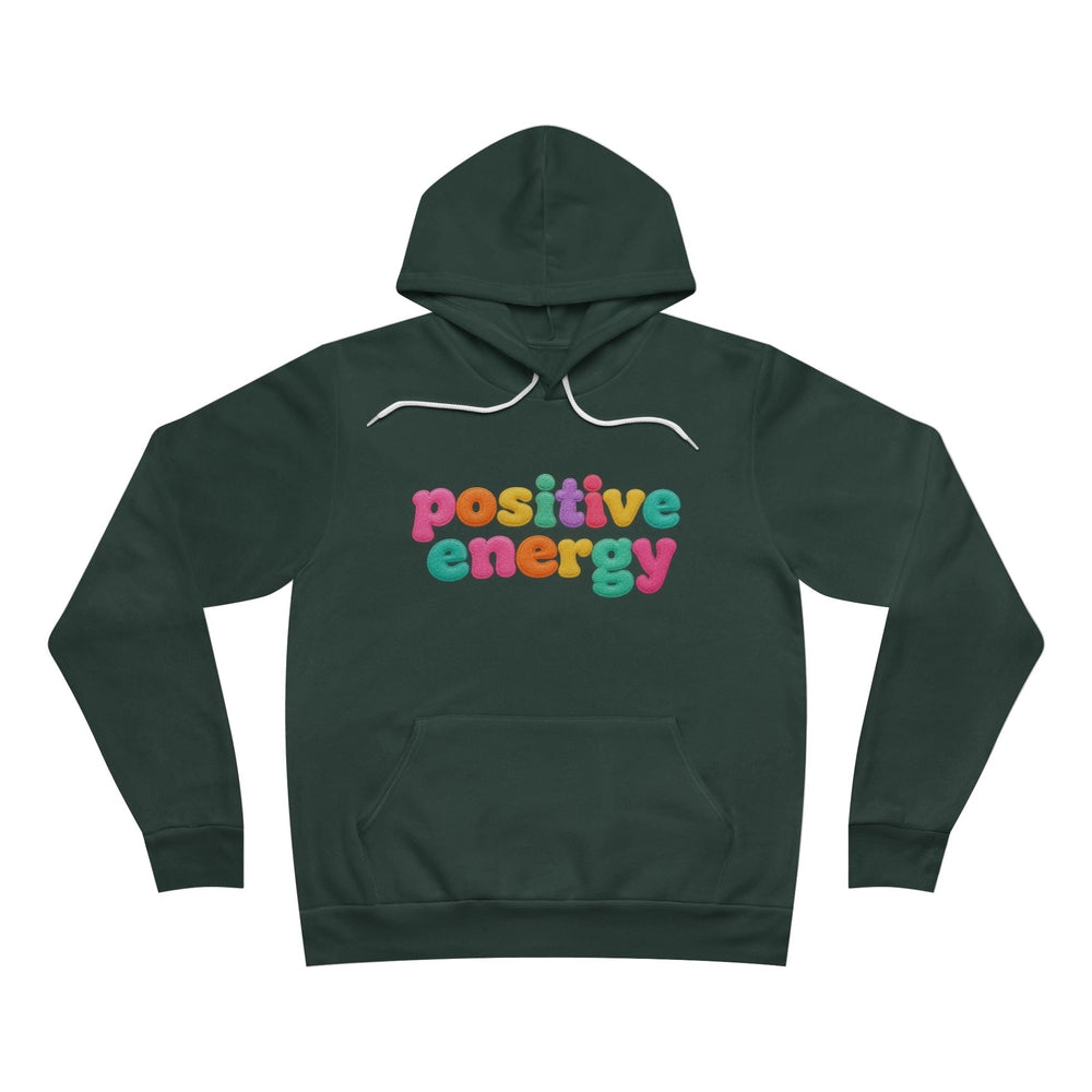 Positive Energy Hoodie — Colorful Retro Bubble Letter Pullover