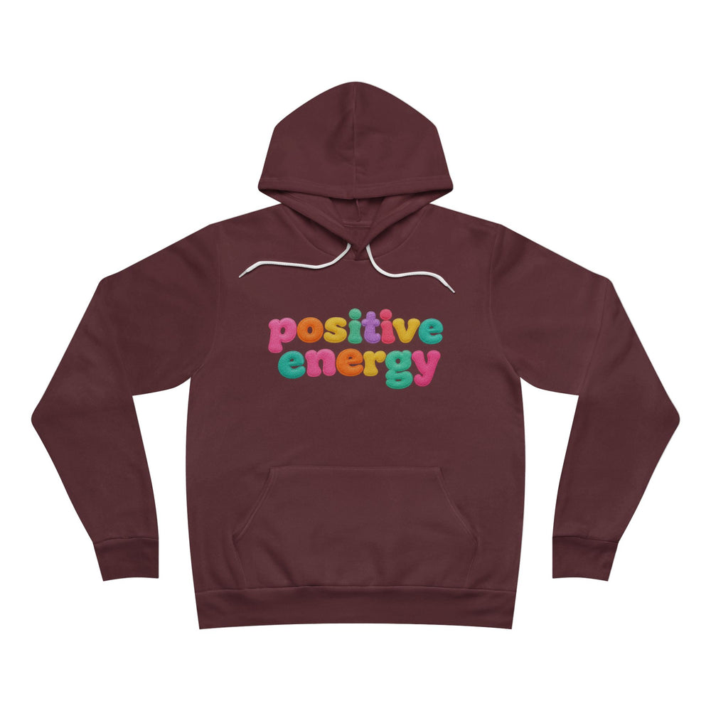 Positive Energy Hoodie — Colorful Retro Bubble Letter Pullover