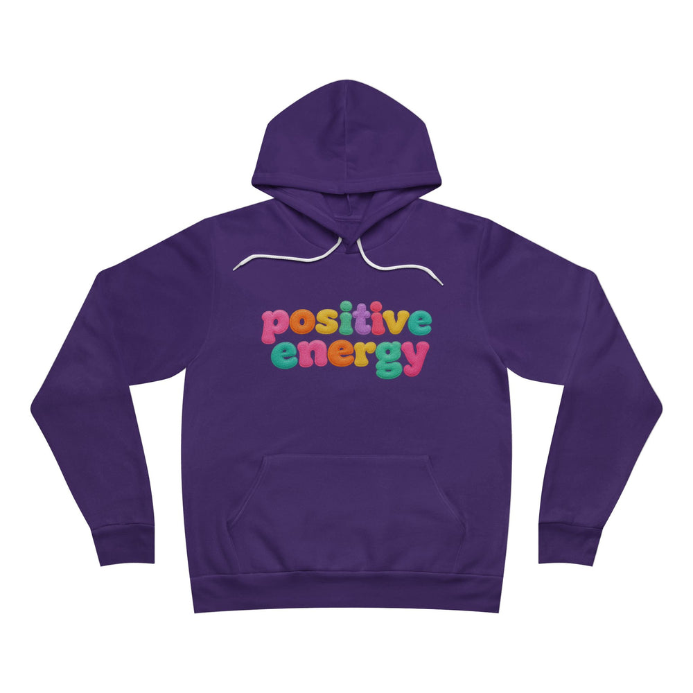 Positive Energy Hoodie — Colorful Retro Bubble Letter Pullover