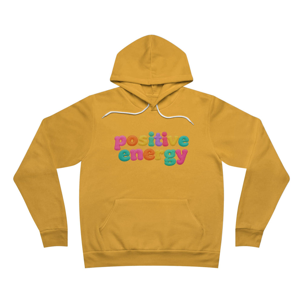 Positive Energy Hoodie — Colorful Retro Bubble Letter Pullover