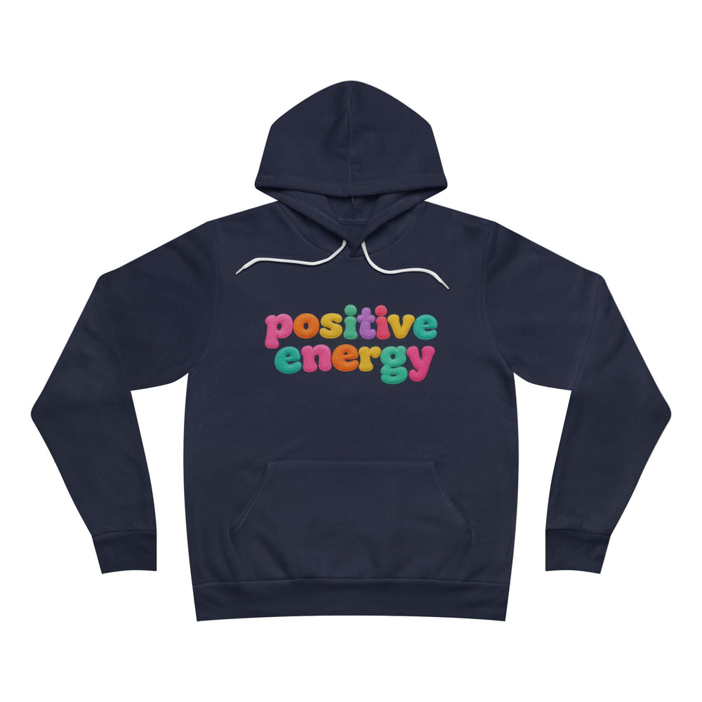 Positive Energy Hoodie — Colorful Retro Bubble Letter Pullover