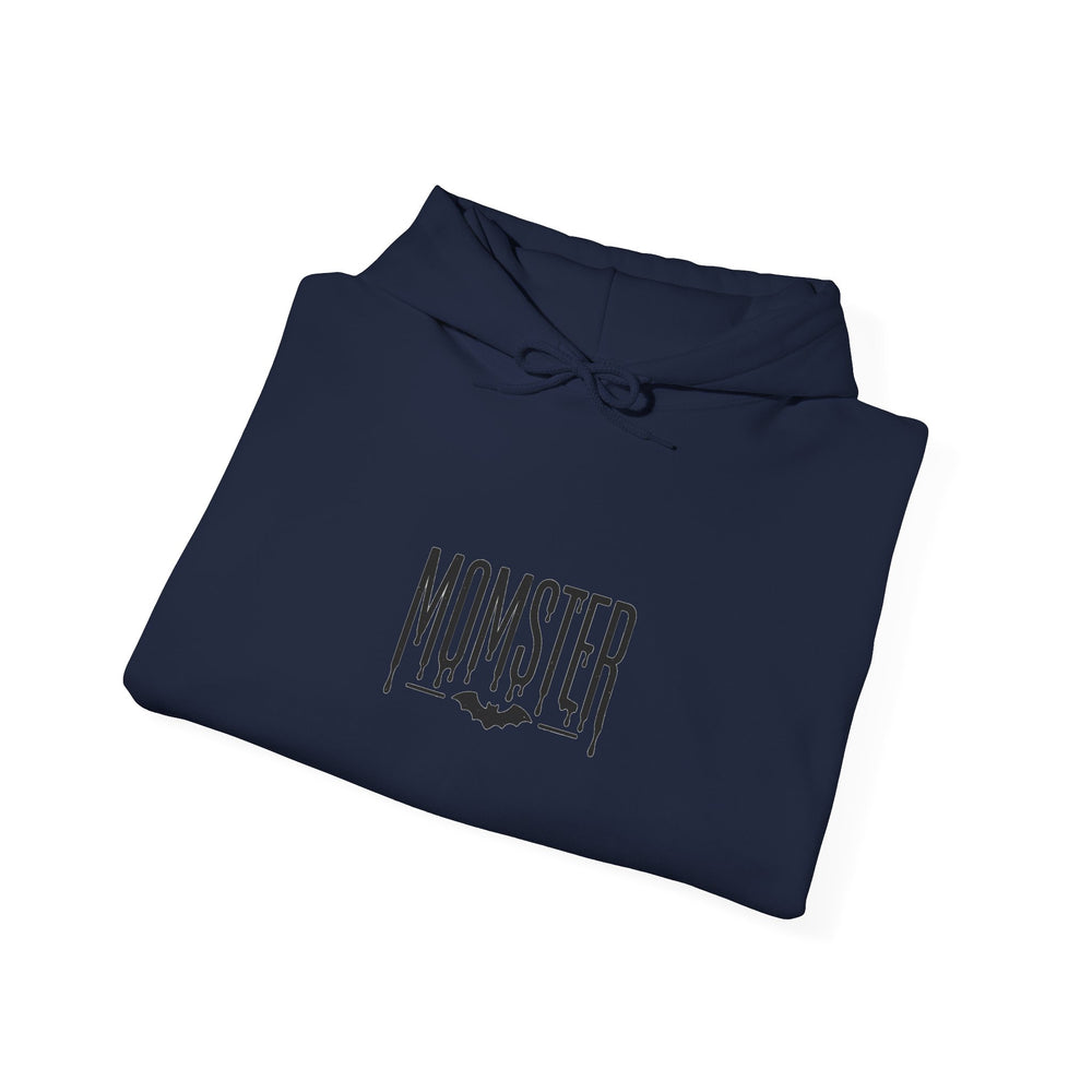 Momster Gothic Lettering Hoodie | Halloween Mom, Bat Graphic