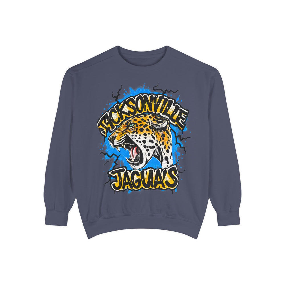 Jaguar Vintage Logo Sweatshirt — Retro Animal Graphic Crewneck