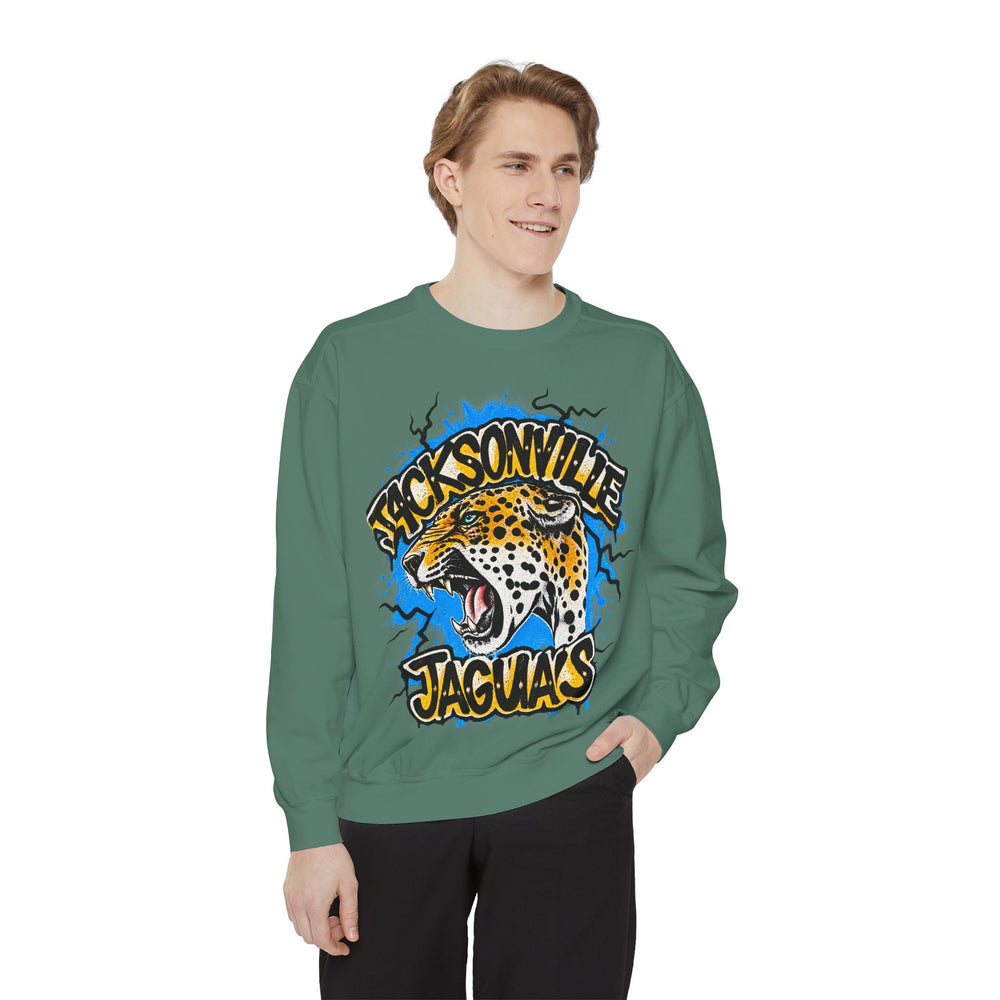 Jaguar Vintage Logo Sweatshirt — Retro Animal Graphic Crewneck