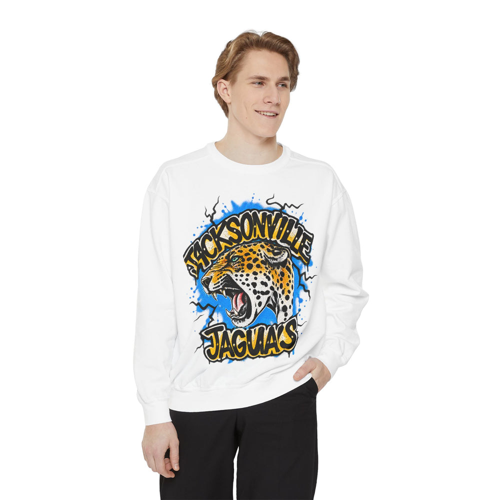 Jaguar Vintage Logo Sweatshirt — Retro Animal Graphic Crewneck