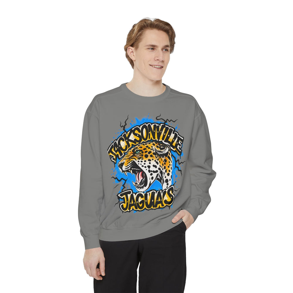 Jaguar Vintage Logo Sweatshirt — Retro Animal Graphic Crewneck