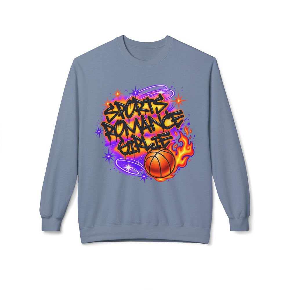 Crewneck Sweatshirt — Graffiti Basketball Design (Hoops Heat)