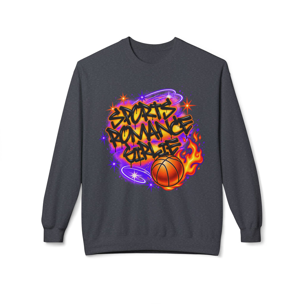 Crewneck Sweatshirt — Graffiti Basketball Design (Hoops Heat)