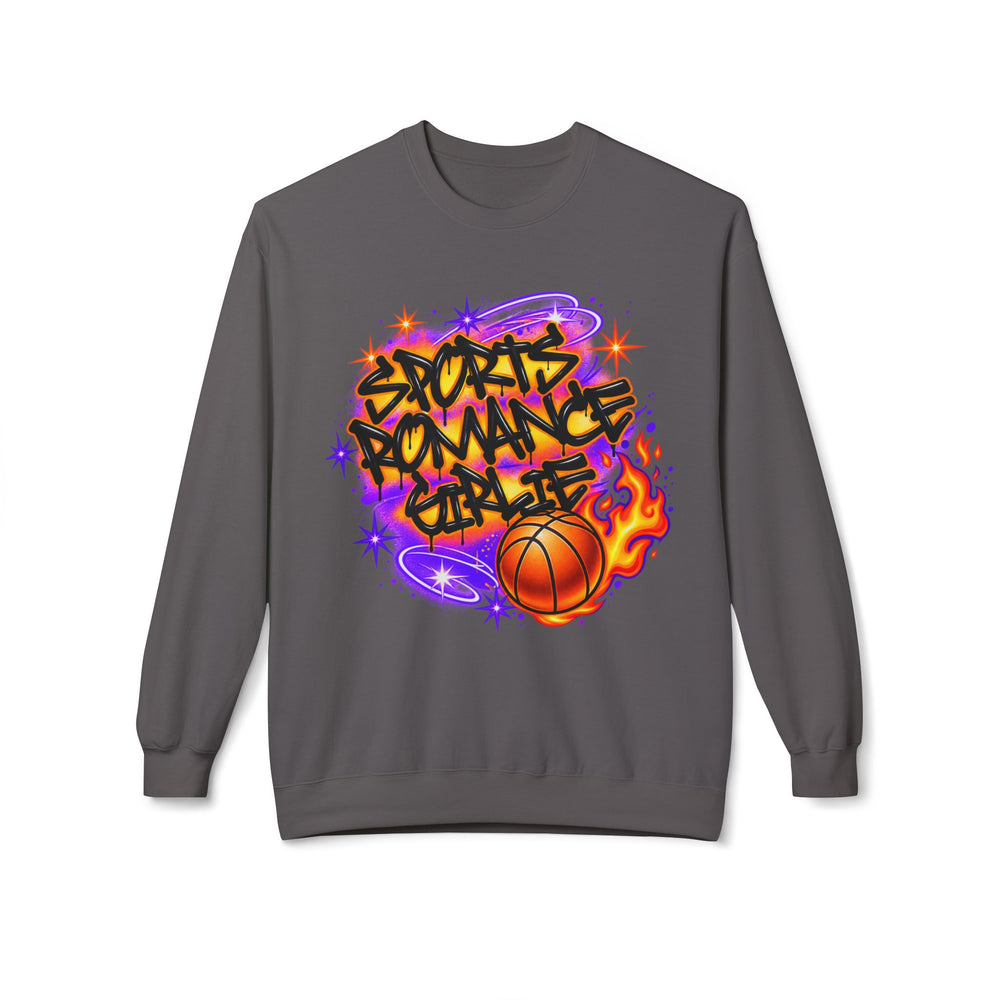 Crewneck Sweatshirt — Graffiti Basketball Design (Hoops Heat)
