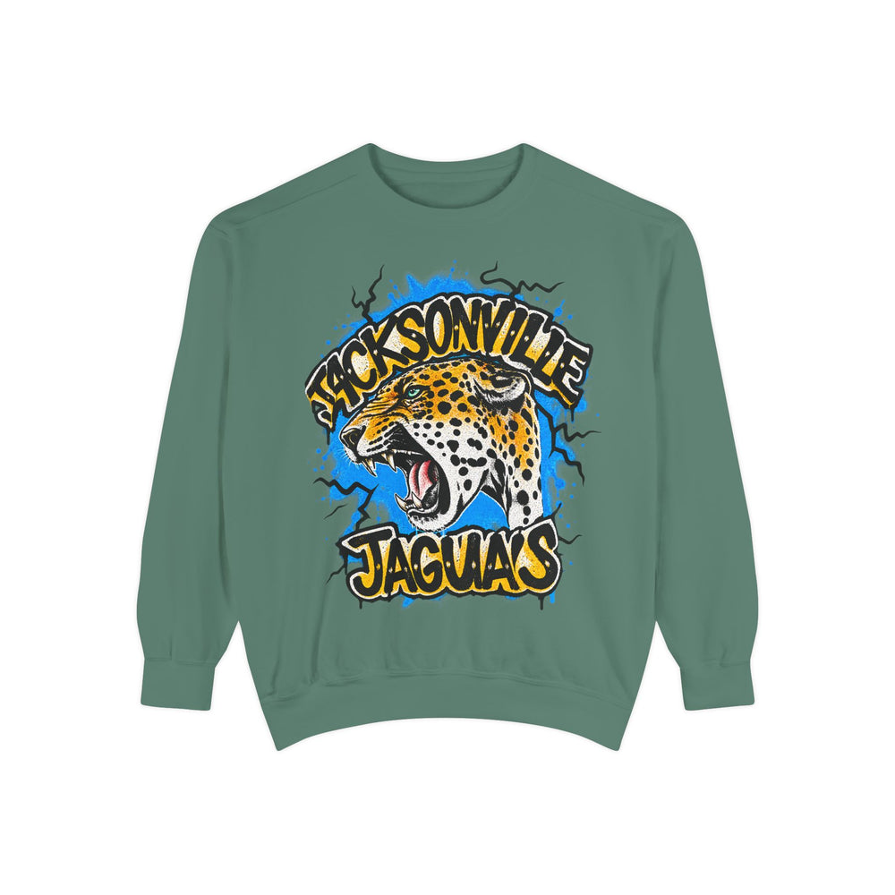 Jaguar Vintage Logo Sweatshirt — Retro Animal Graphic Crewneck
