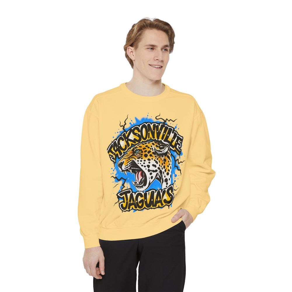Jaguar Vintage Logo Sweatshirt — Retro Animal Graphic Crewneck