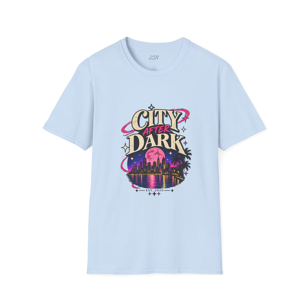 City After Dark Neon Skyline T-Shirt