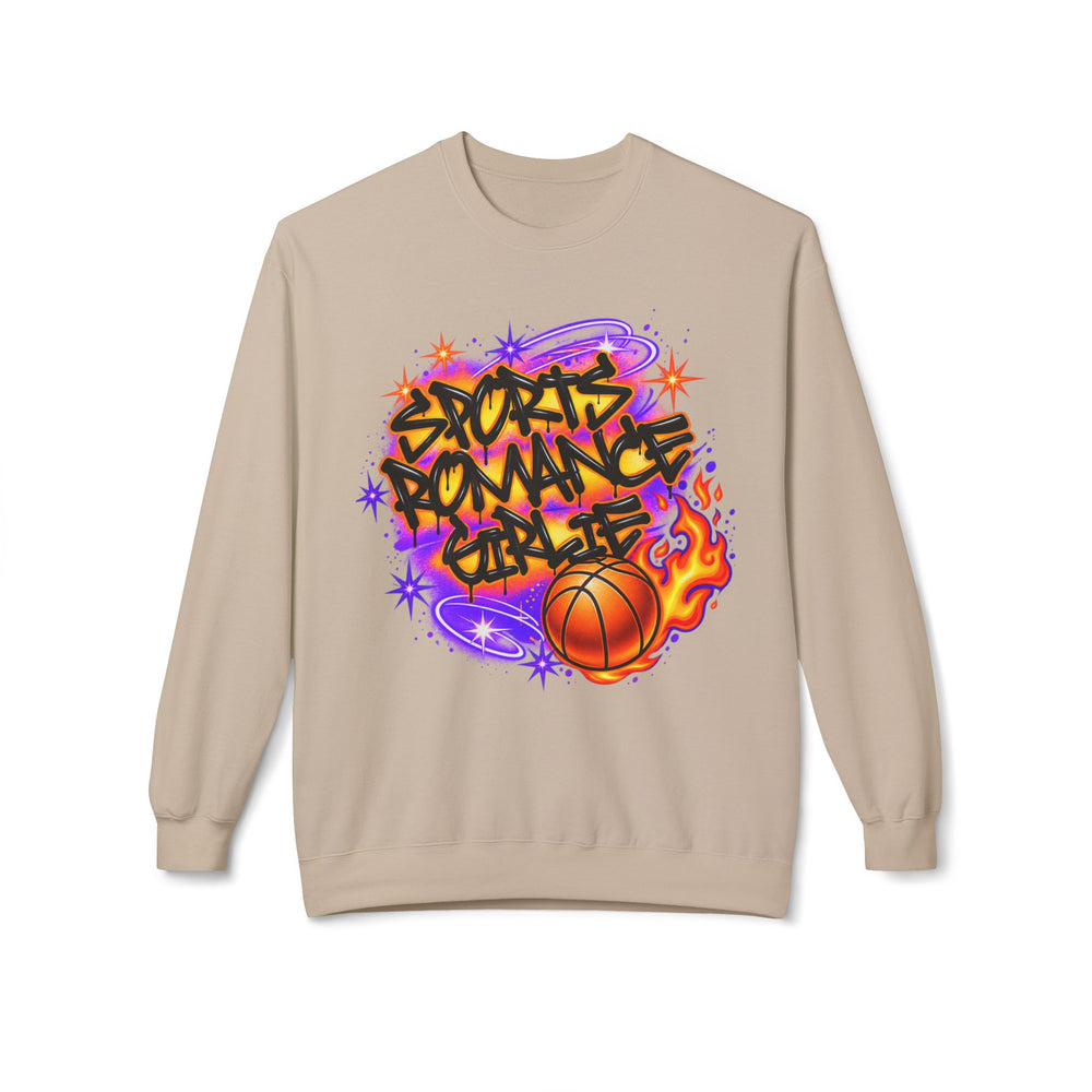 Crewneck Sweatshirt — Graffiti Basketball Design (Hoops Heat)