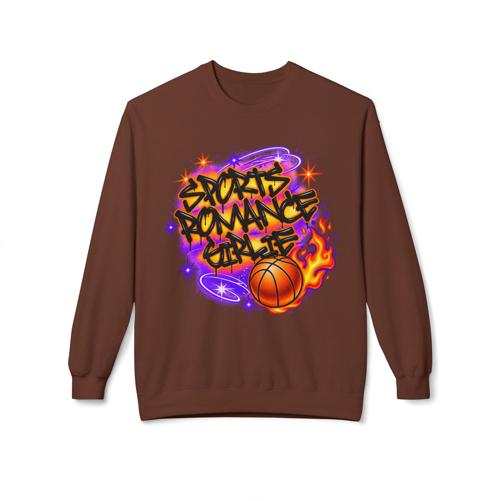 Crewneck Sweatshirt — Graffiti Basketball Design (Hoops Heat)