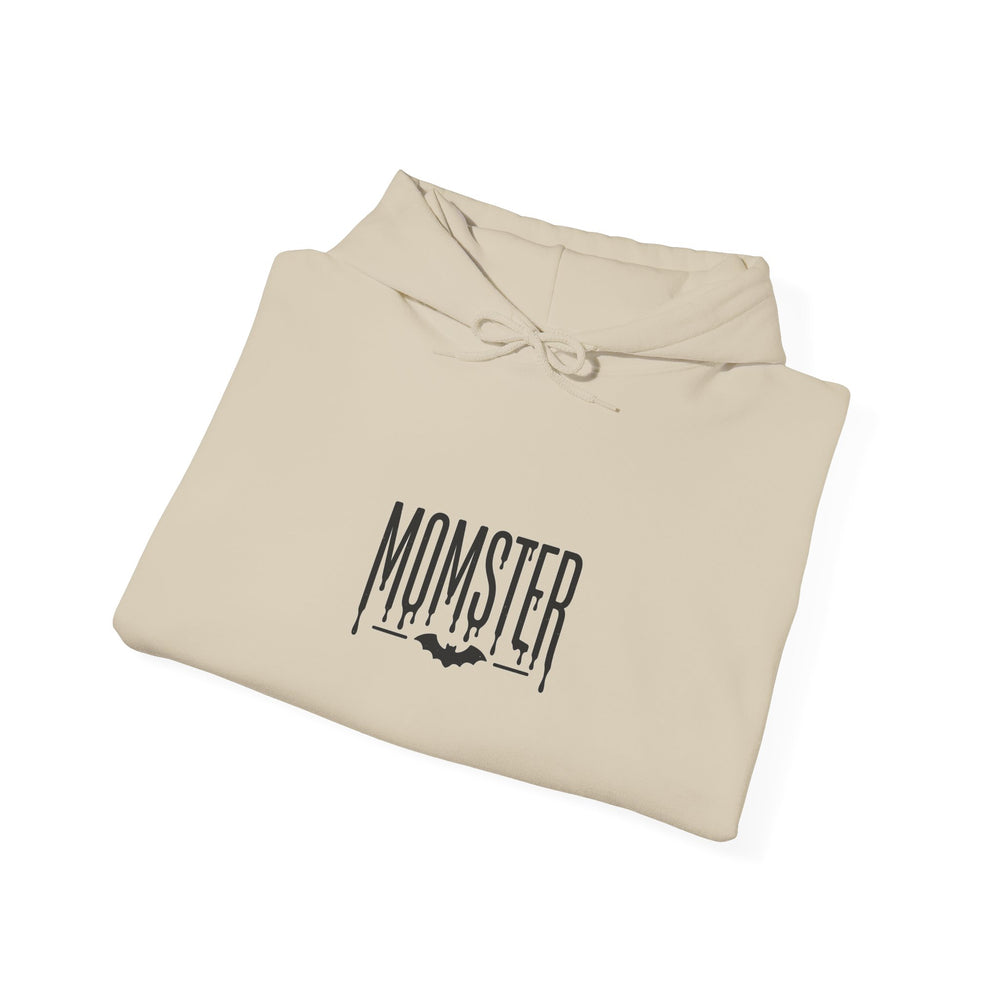 Momster Gothic Lettering Hoodie | Halloween Mom, Bat Graphic