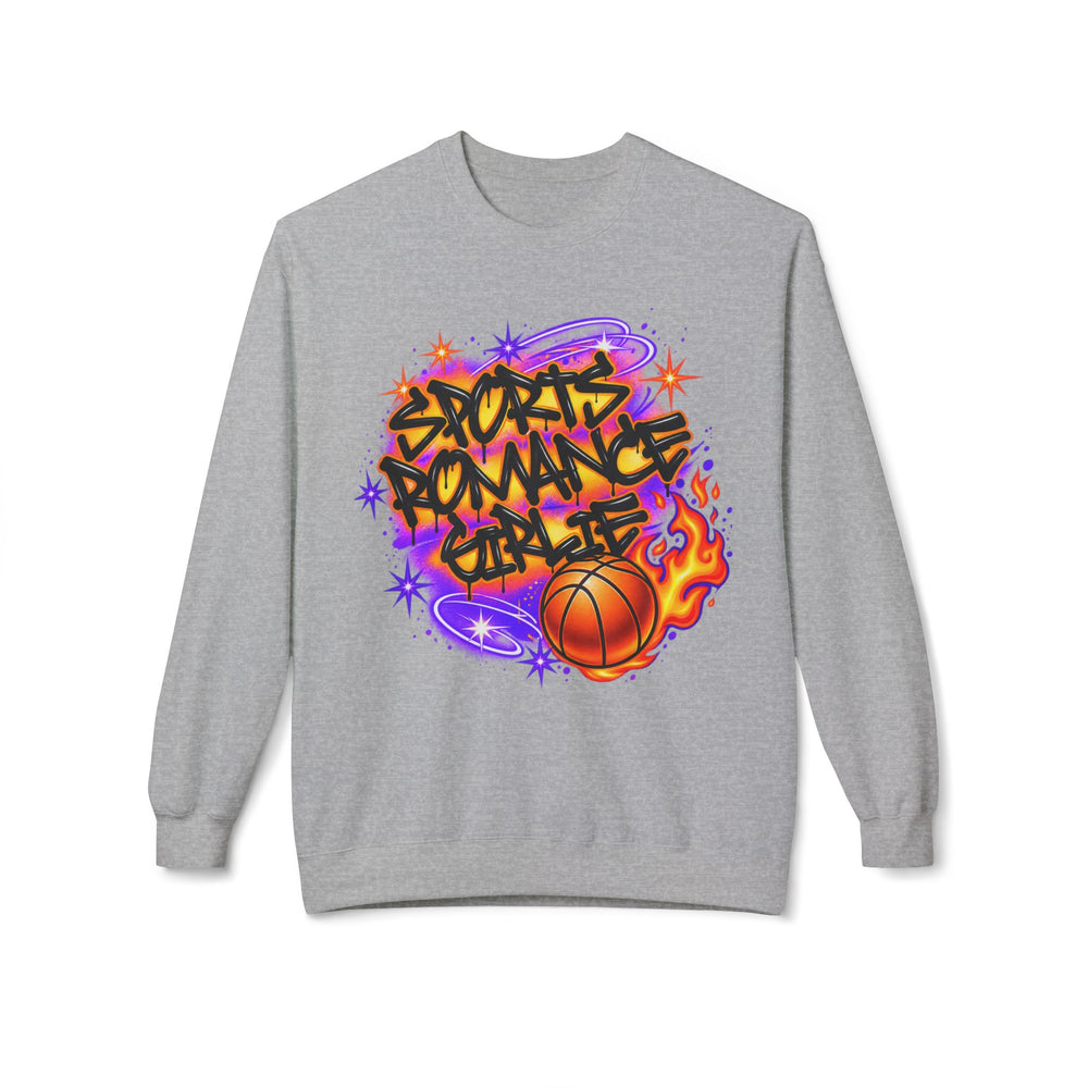 Crewneck Sweatshirt — Graffiti Basketball Design (Hoops Heat)