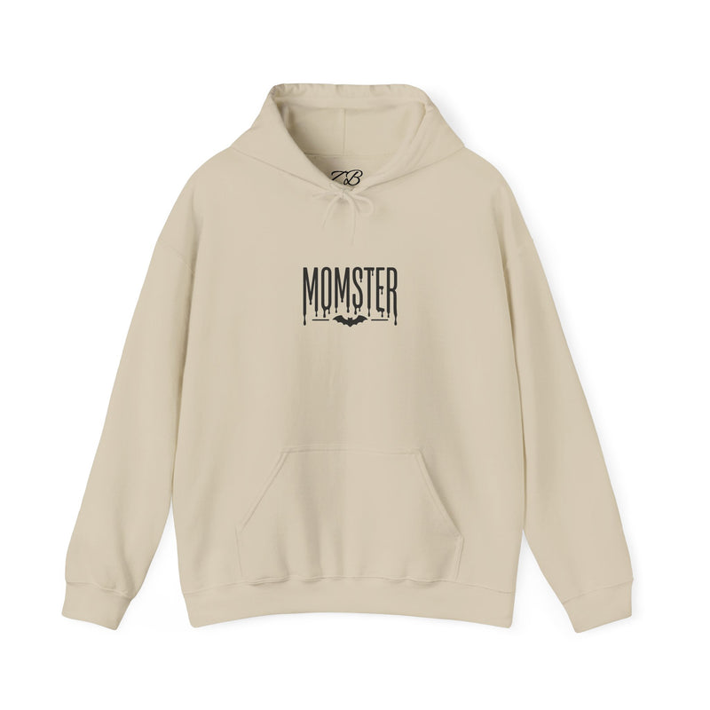 Momster Gothic Lettering Hoodie | Halloween Mom, Bat Graphic
