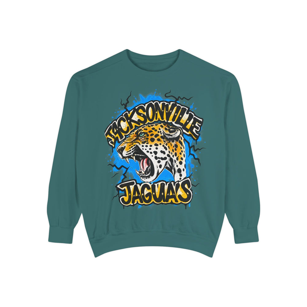 Jaguar Vintage Logo Sweatshirt — Retro Animal Graphic Crewneck