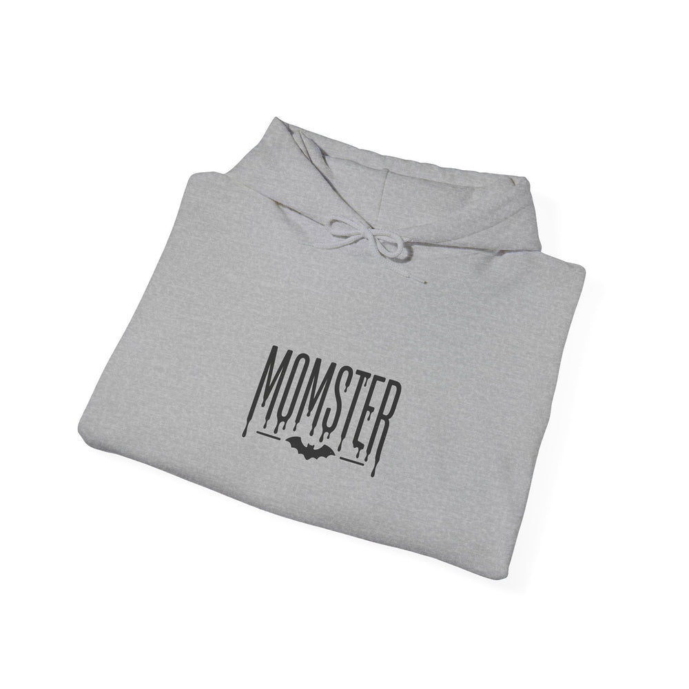 Momster Gothic Lettering Hoodie | Halloween Mom, Bat Graphic