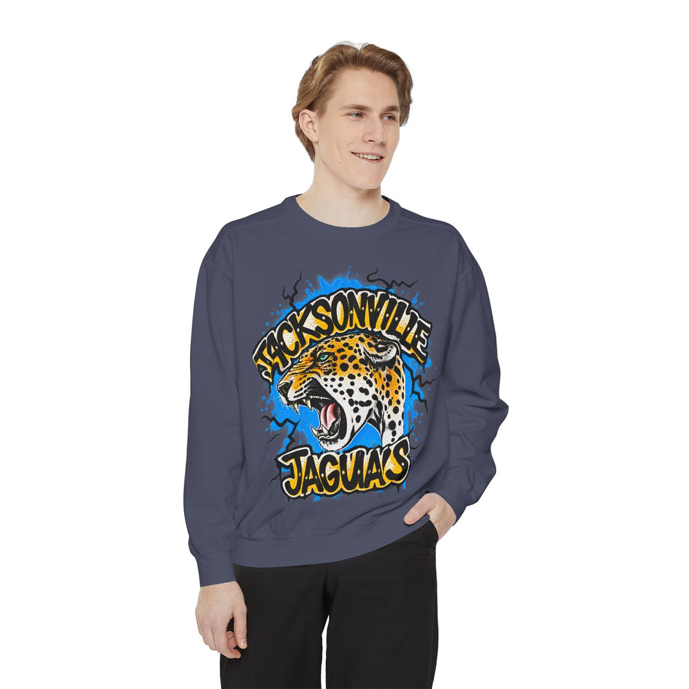 Jaguar Vintage Logo Sweatshirt — Retro Animal Graphic Crewneck
