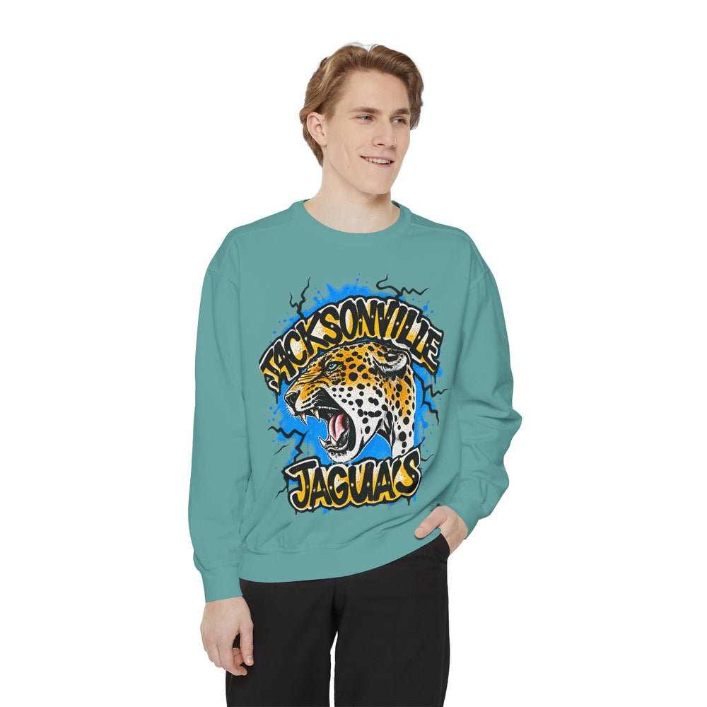 Jaguar Vintage Logo Sweatshirt — Retro Animal Graphic Crewneck