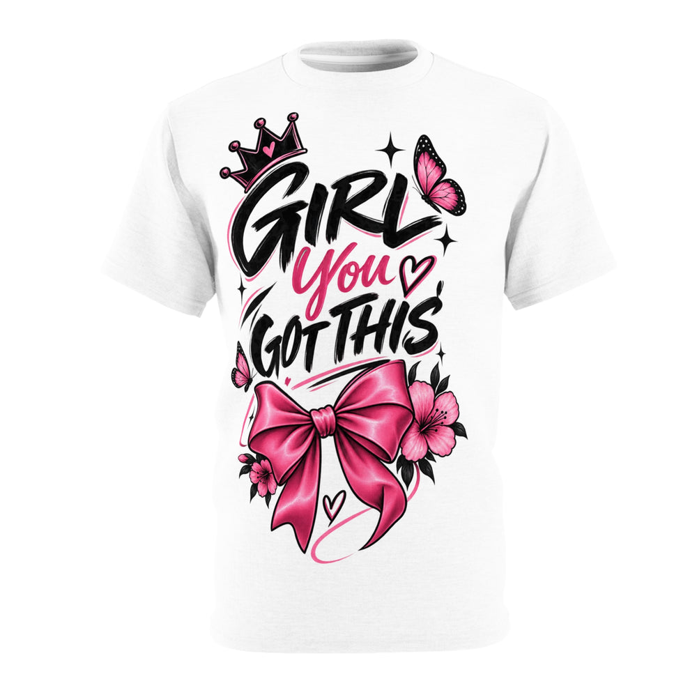Girls You Got This Tee — Pink Bow Motivational Graphic T‑Shirt