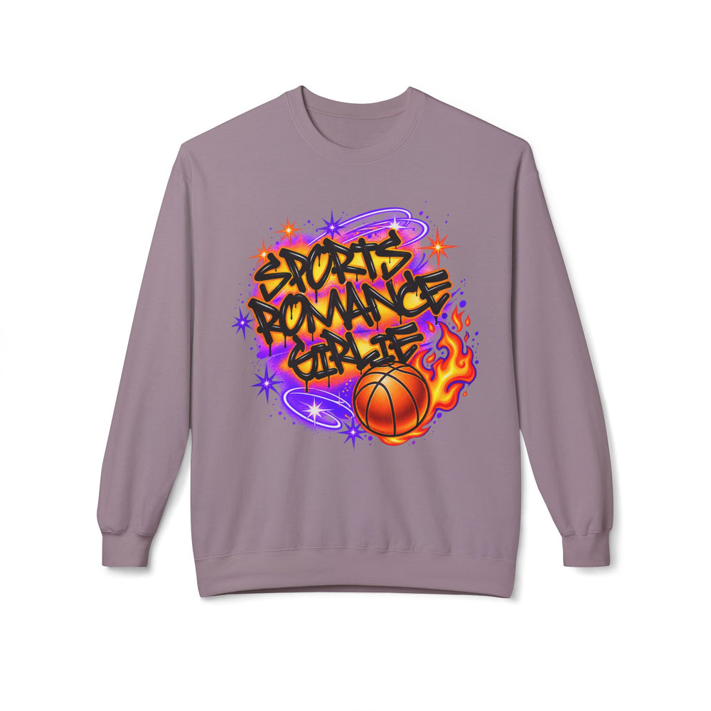Crewneck Sweatshirt — Graffiti Basketball Design (Hoops Heat)