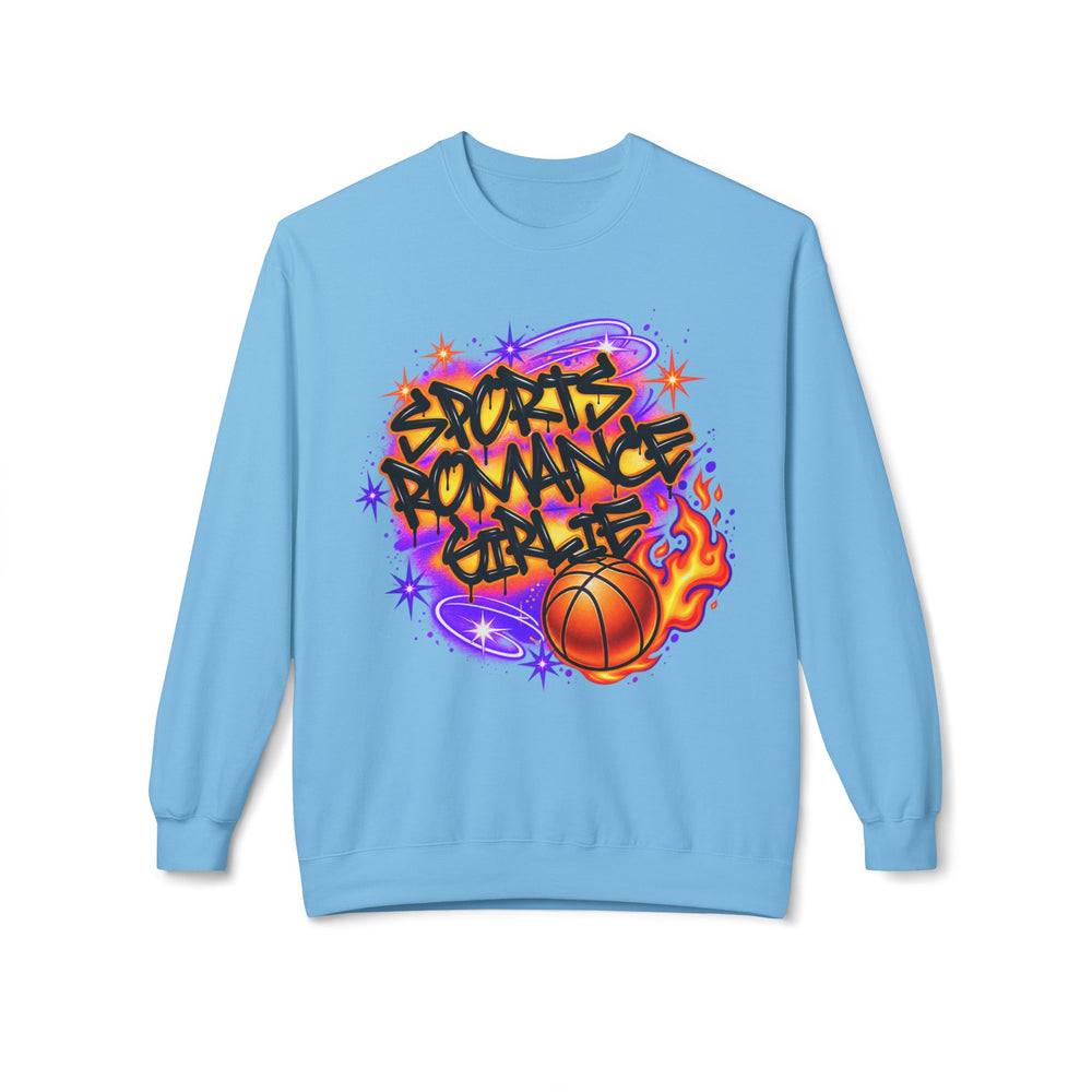 Crewneck Sweatshirt — Graffiti Basketball Design (Hoops Heat)