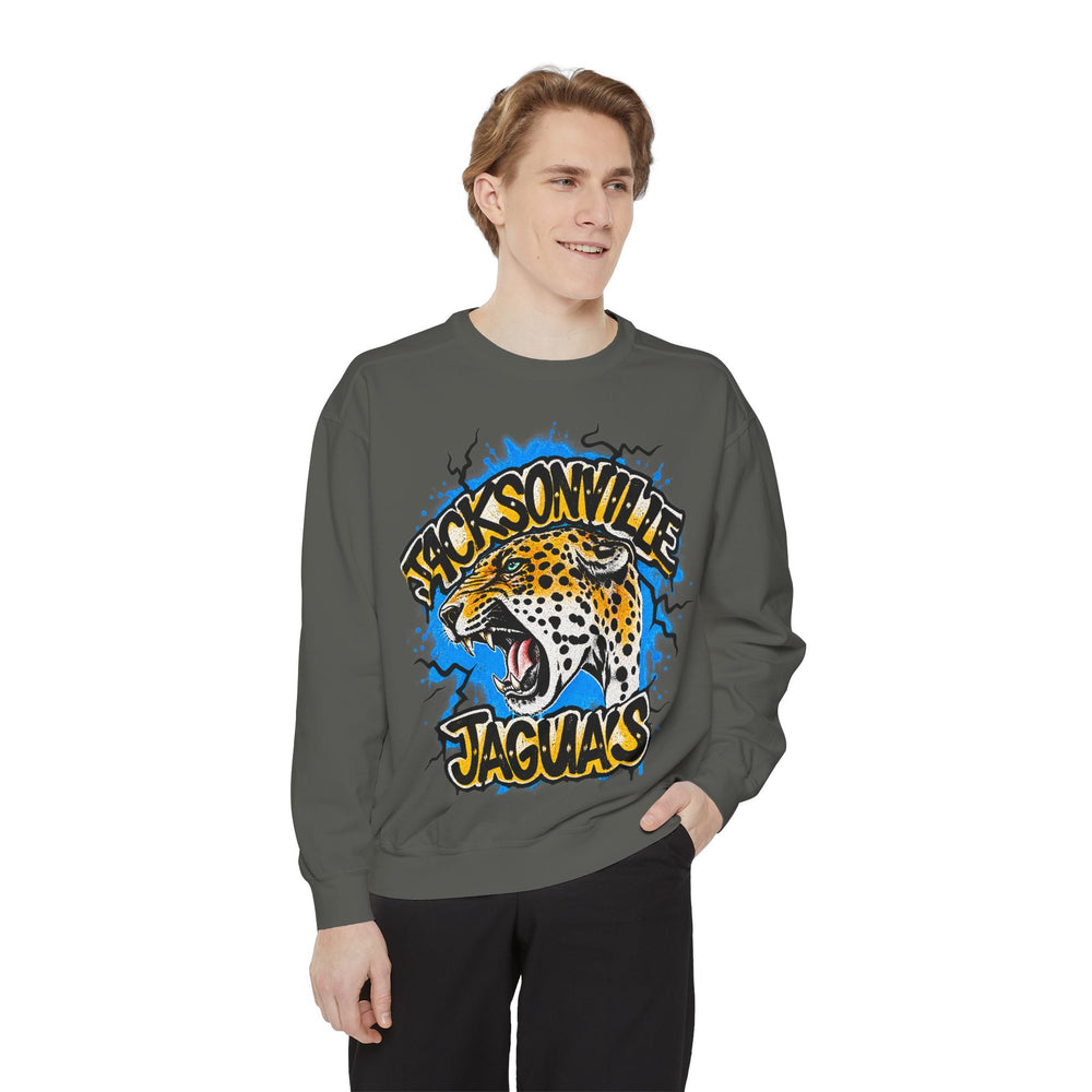 Jaguar Vintage Logo Sweatshirt — Retro Animal Graphic Crewneck