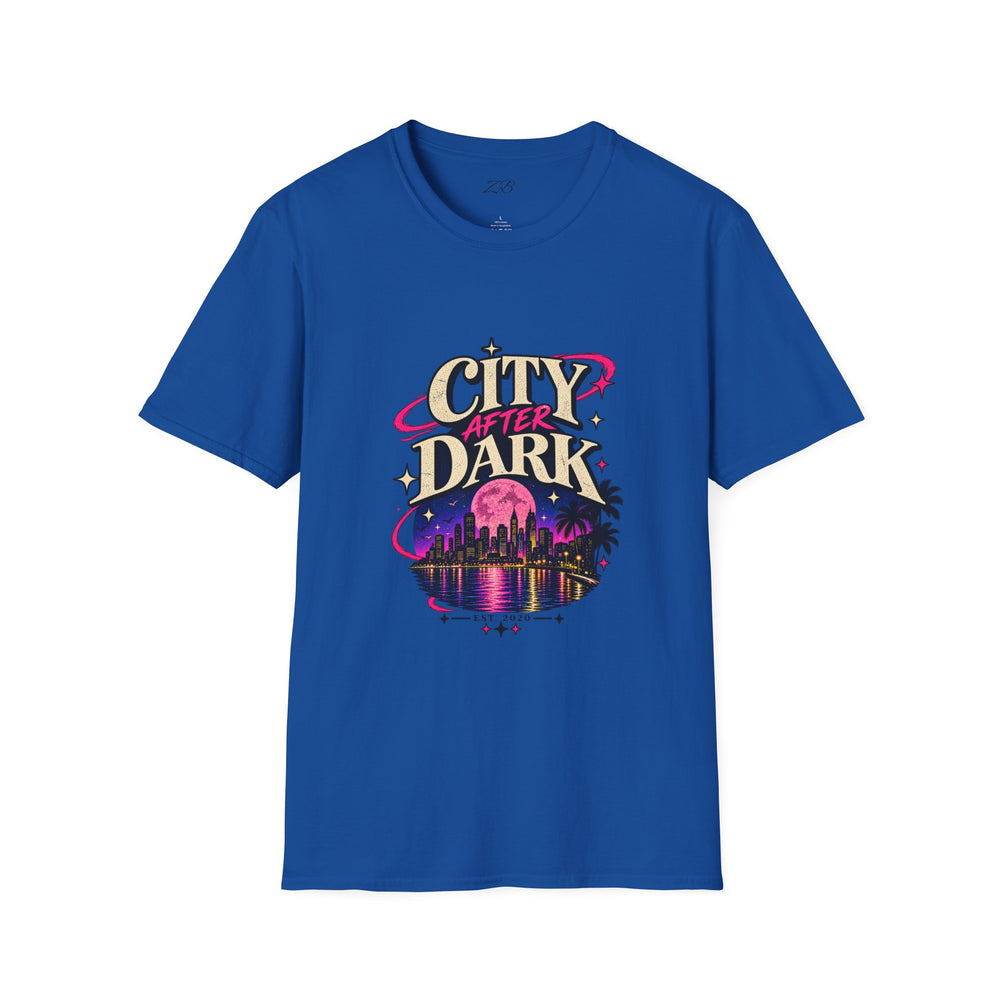City After Dark Neon Skyline T-Shirt