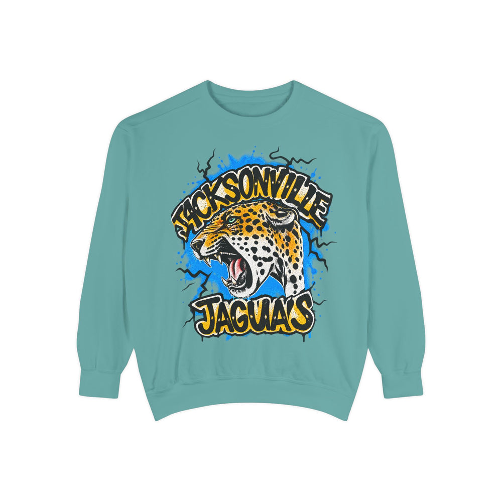 Jaguar Vintage Logo Sweatshirt — Retro Animal Graphic Crewneck