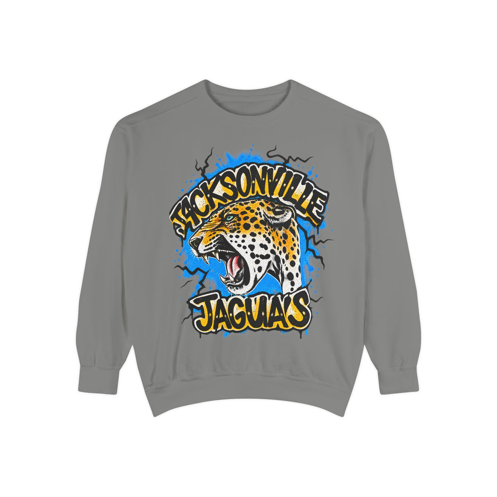 Jaguar Vintage Logo Sweatshirt — Retro Animal Graphic Crewneck