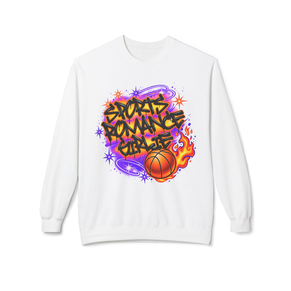 Crewneck Sweatshirt — Graffiti Basketball Design (Hoops Heat)