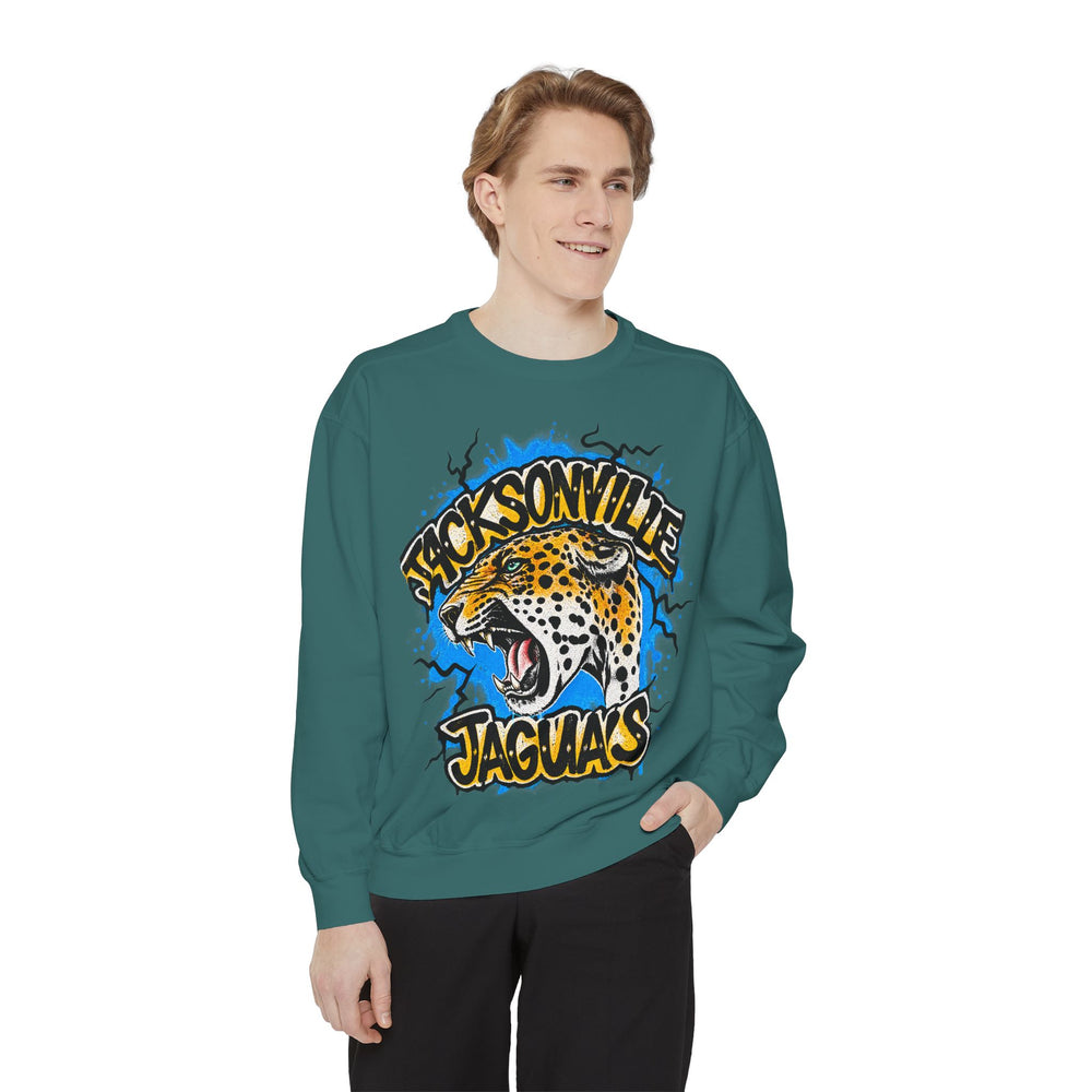 Jaguar Vintage Logo Sweatshirt — Retro Animal Graphic Crewneck