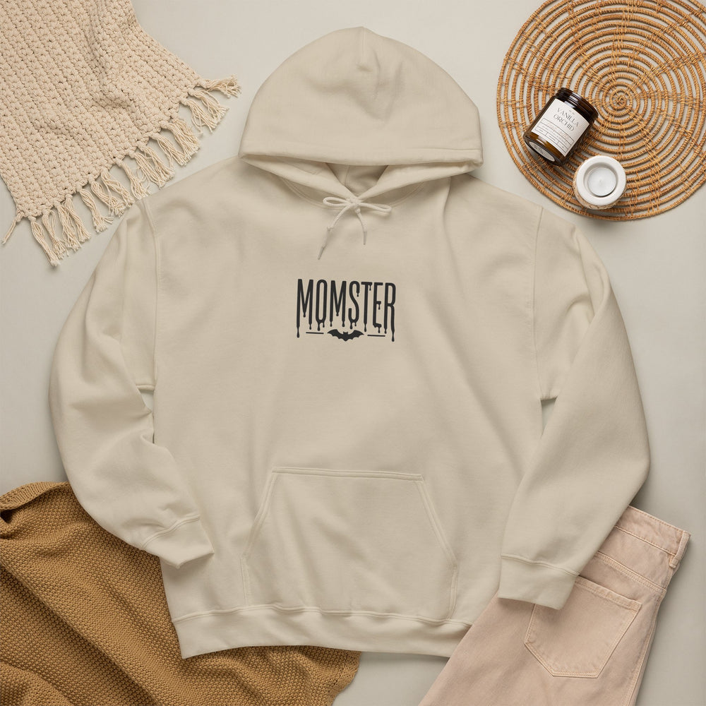 Momster Gothic Lettering Hoodie | Halloween Mom, Bat Graphic