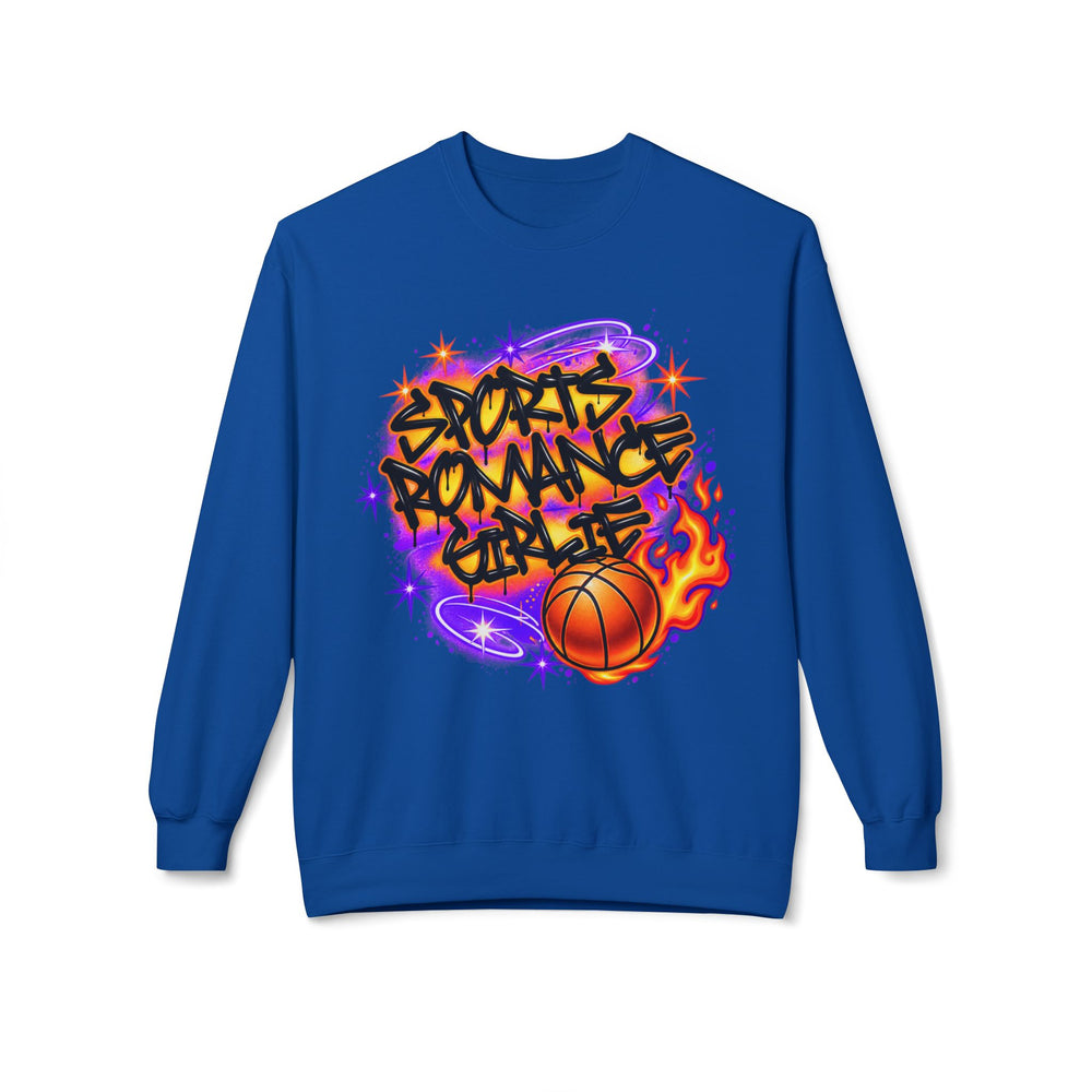 Crewneck Sweatshirt — Graffiti Basketball Design (Hoops Heat)