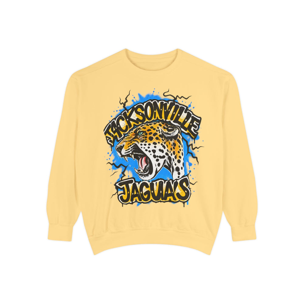 Jaguar Vintage Logo Sweatshirt — Retro Animal Graphic Crewneck